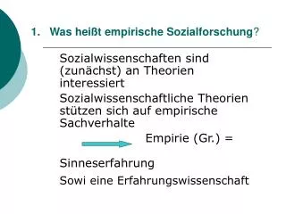 was hei t empirische sozialforschung