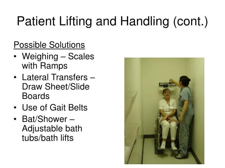 patient lifting and handling cont