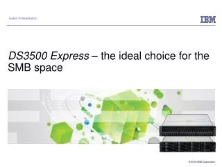 DS3500 Express – the ideal choice for the SMB space