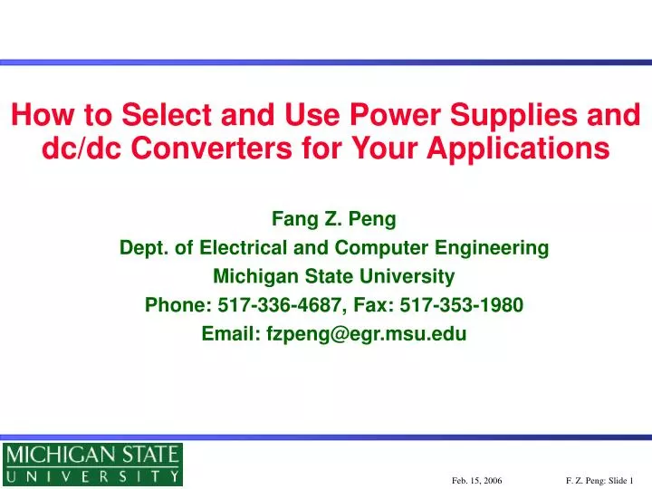 how to select and use power supplies and dc dc converters for your applications