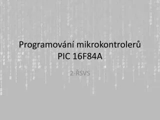 programov n mikrokontroler pic 16f84a
