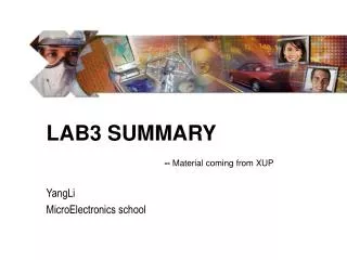 LAB3 SUMMARY -- Material coming from XUP