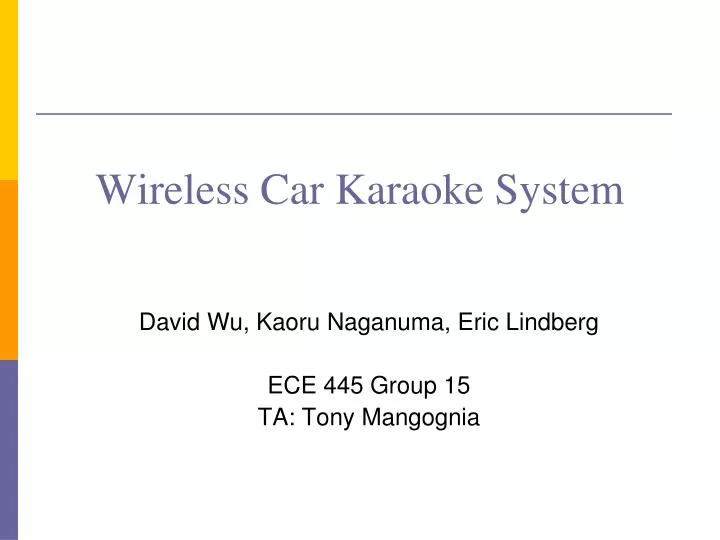 wireless car karaoke system