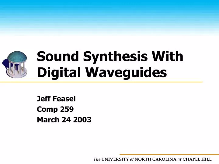 sound synthesis with digital waveguides