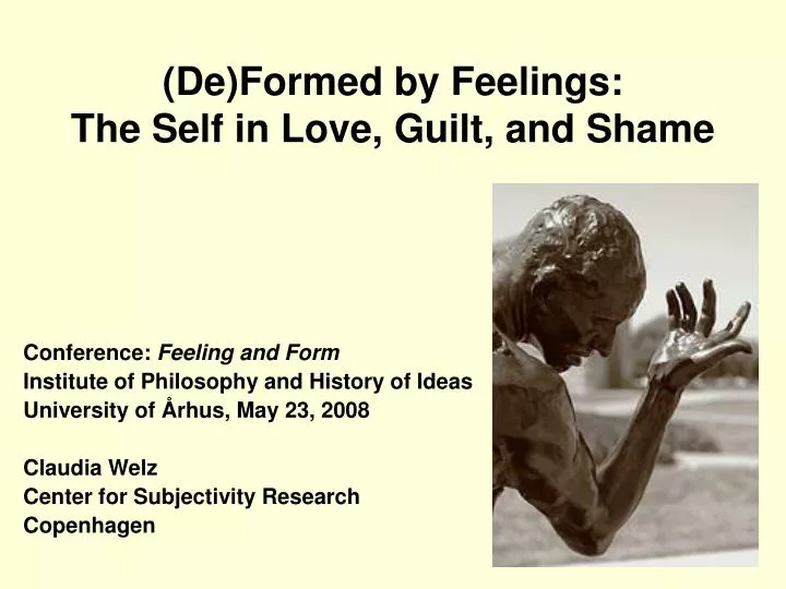 de formed by feelings the self in love guilt and shame