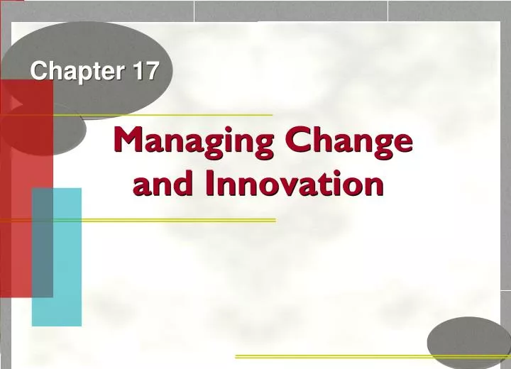 managing change and innovation