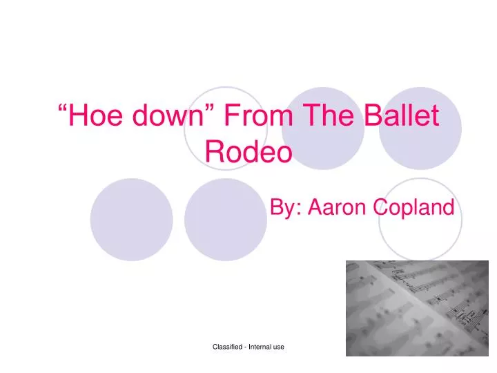hoe down from the ballet rodeo