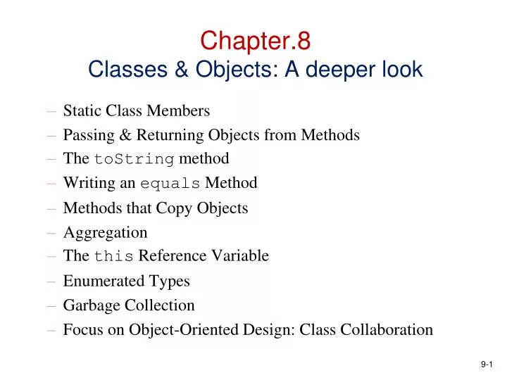 chapter 8 classes objects a deeper look