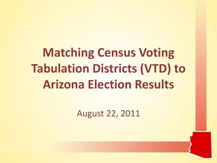 matching census voting tabulation districts vtd to arizona election results