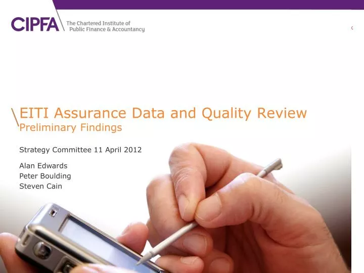 eiti assurance data and quality review preliminary findings