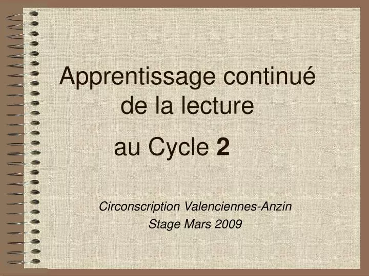 apprentissage continu de la lecture au cycle 2