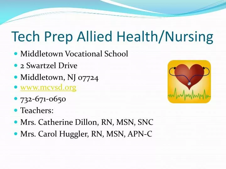 tech prep allied health nursing