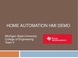 Home Automation HMI Demo