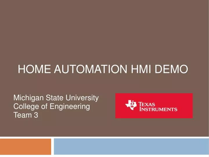 home automation hmi demo
