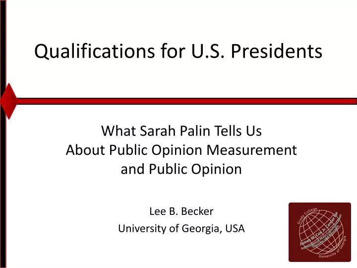 qualifications for u s presidents