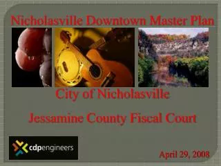 Nicholasville Downtown Master Plan City of Nicholasville Jessamine County Fiscal Court