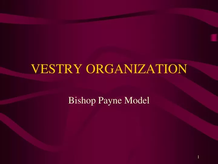 vestry organization