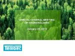 ANNUAL GENERAL MEETING OF SHAREHOLDERS January 26, 2012 - slide 1