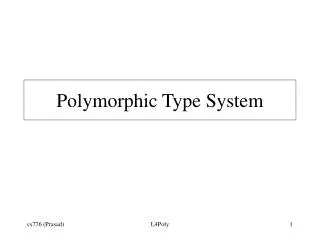 Polymorphic Type System