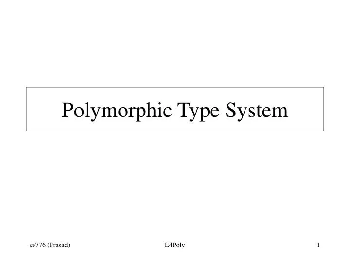 polymorphic type system