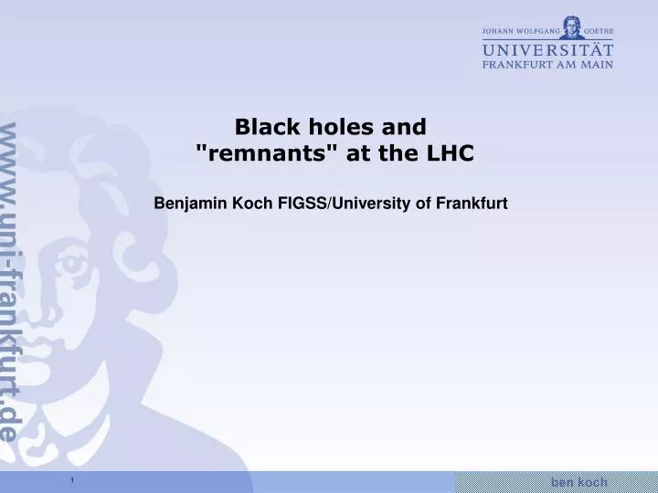 black holes and remnants at the lhc