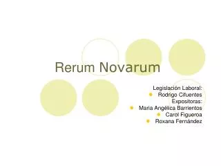rerum novarum