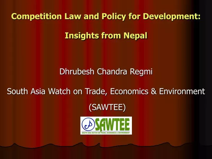 competition law and policy for development insights from nepal