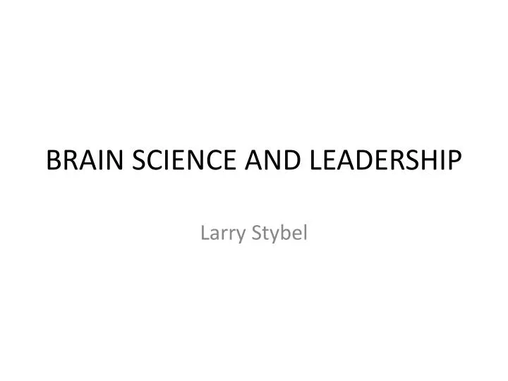 brain science and leadership