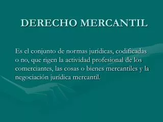 derecho mercantil