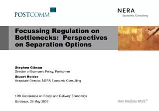 Focussing Regulation on Bottlenecks: Perspectives on Separation Options