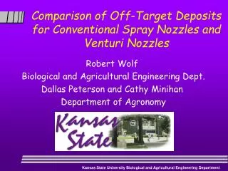Comparison of Off-Target Deposits for Conventional Spray Nozzles and Venturi Nozzles