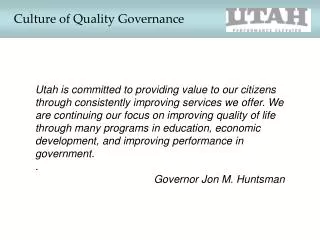 Culture of Quality Governance