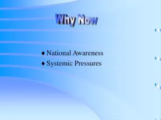 National Awareness Systemic Pressures
