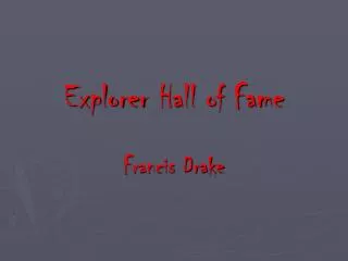 Explorer Hall of Fame