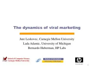 The dynamics of viral marketing