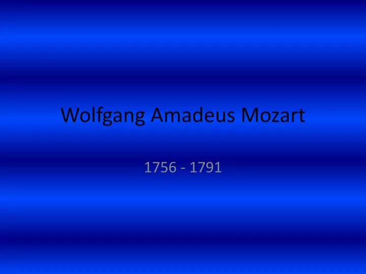 wolfgang amadeus mozart