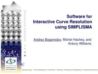 Software for Interactive Curve Resolution using SIMPLISMA