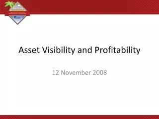 Asset Visibility and Profitability