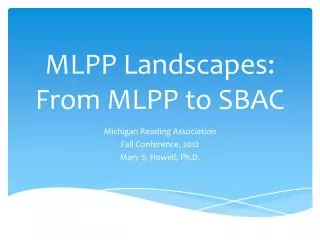 MLPP Landscapes: From MLPP to SBAC