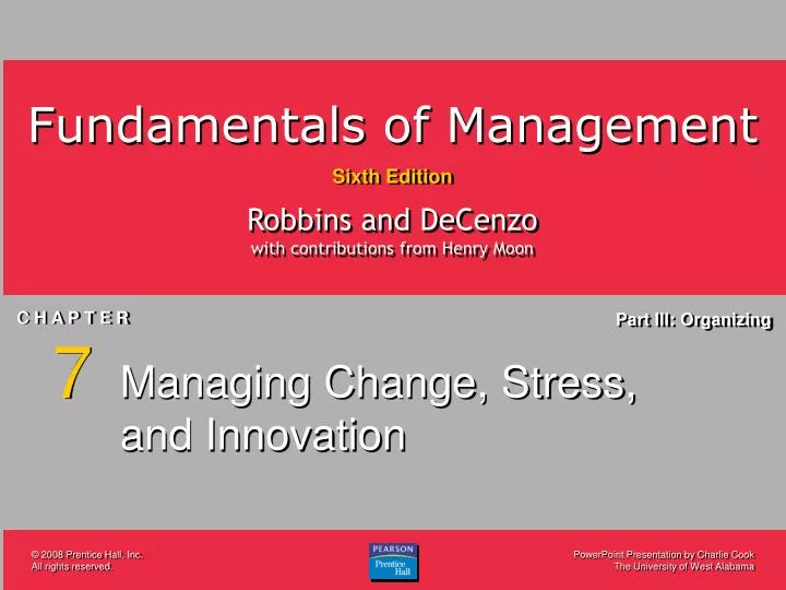 managing change stress and innovation