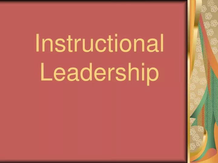 instructional leadership
