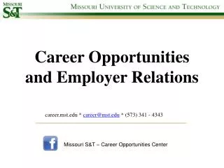 Career Opportunities and Employer Relations