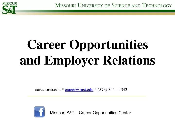 career opportunities and employer relations