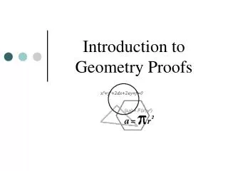 Introduction to Geometry Proofs
