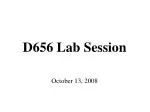 D656 Lab Session - slide 1