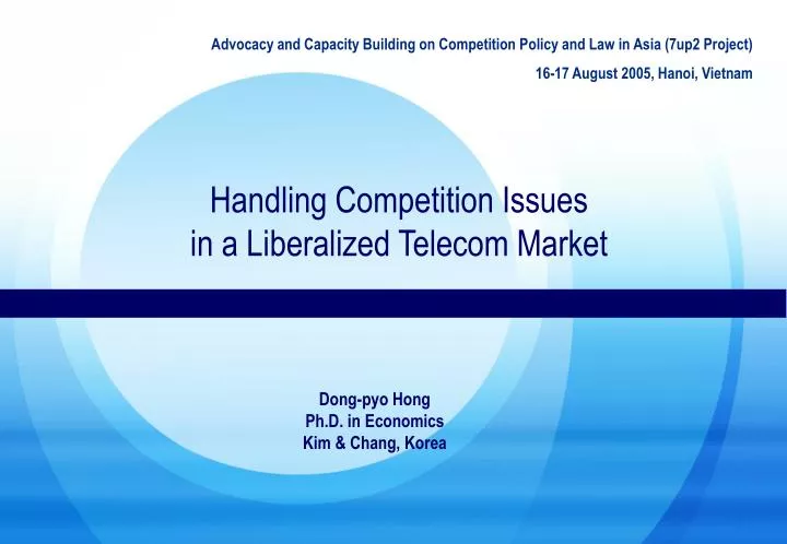 handling competition issues in a liberalized telecom market