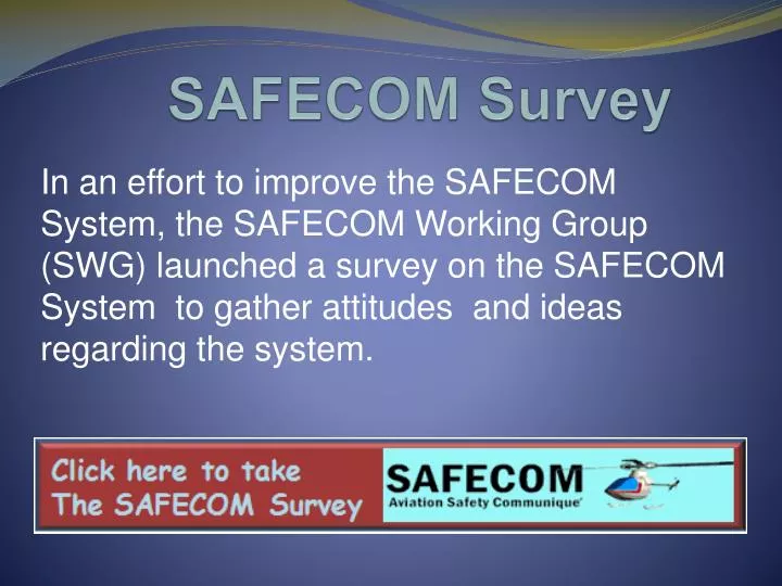 safecom survey
