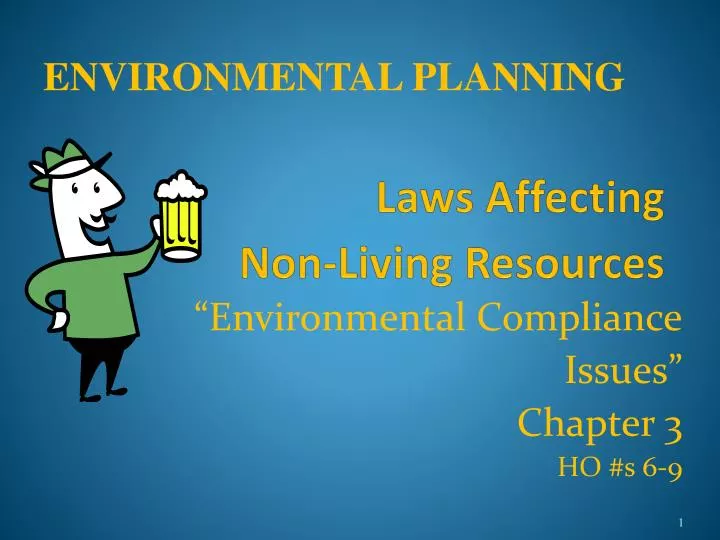 laws affecting non living resources
