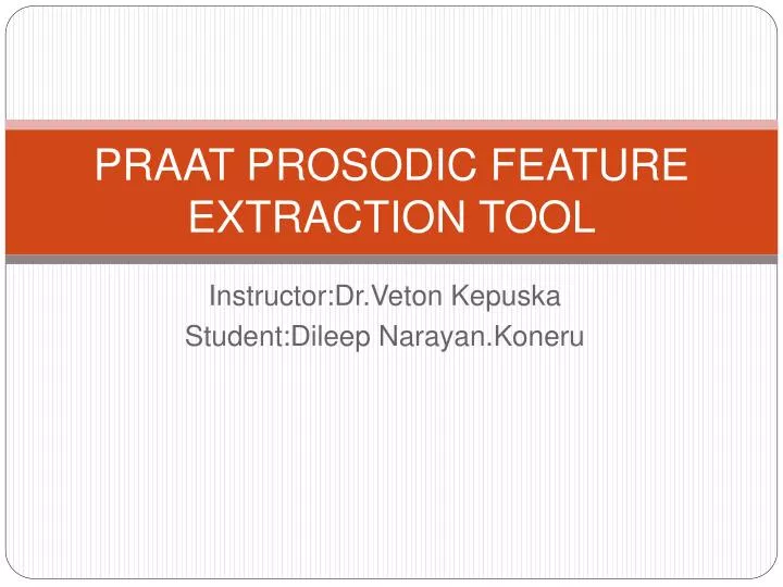 praat prosodic feature extraction tool