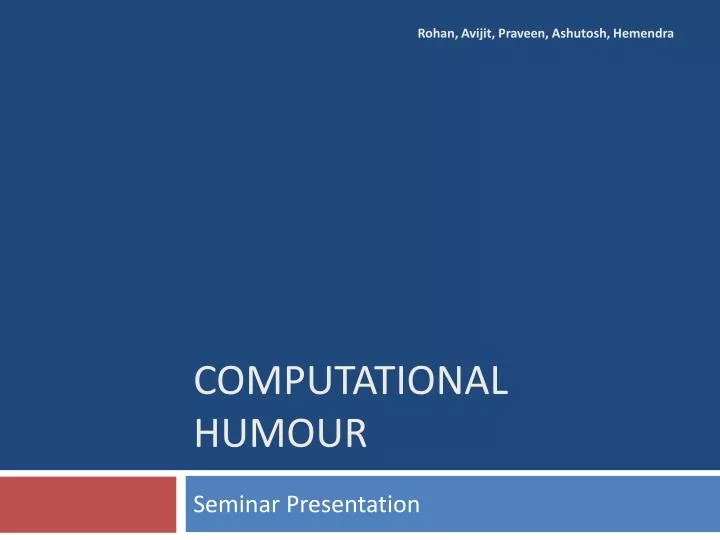 computational humour